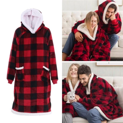 Hoodie Robe Oversized Blanket Super Soft Oodie Winter Comfy Nightware Blanket UK