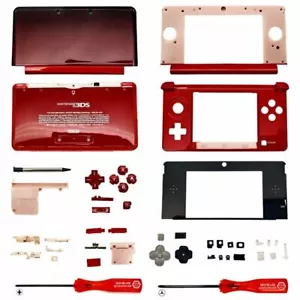 Full Housing Shell for Nintendo 3DS System Replacement Screen Tools Flame Red - Picture 1 of 1