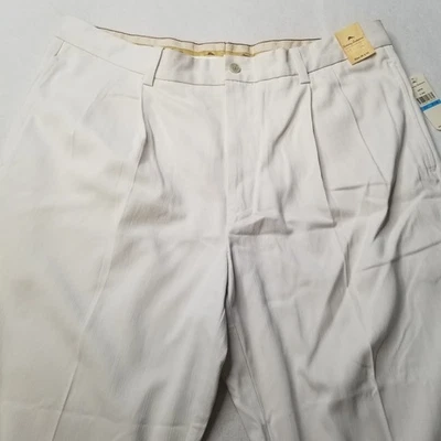 Nuevo con etiquetas $168 Tommy Bahama Pantalones Hombres 36x30 Mezcla Seda Pantalón Beige Pantalones Foto 1 de 4