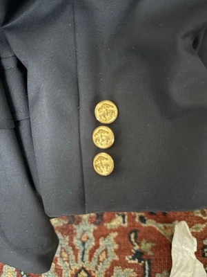 Blazer Brooks Brothers clássico dois botões masculino azul marinho tamanho 16 - Imagem 1 de 4