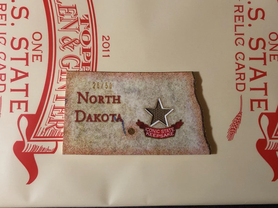 2011 Topps Allen Ginter State Relic NORTH DAKOTA Soldier Gearsack/50 INDIAN WARS - Image 1 of 2