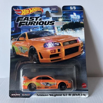 Nissan Skyline GT-R (BNR34) 2022 Hot Wheels Premium Fast & Furious Foto 1 de 4