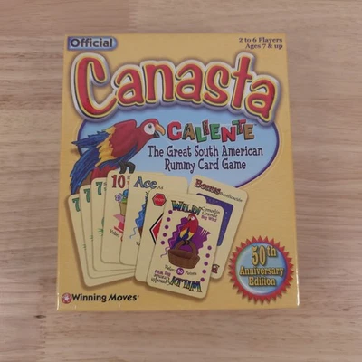 Juego de Cartas Canasta Caliente Edición 50 Aniversario Movimientos Ganadores Rummy 2000 Nuevo Foto 1 de 4