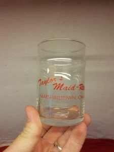 Vintage Taylor's Maid-Rite Restaurant Marshalltown, Iowa IA Trinkglas 50er 60er - Bild 1 von 5