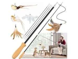 Set of 2 cat teasers, extendable 107cm - Picture 1 of 6