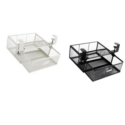 Under Desk Drawer Organizer Desk Accessories Tray Metal Space Saving Sliding - Image 1 of 2