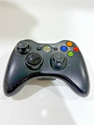 Original Microsoft Xbox 360 Black Wireless Controller *TESTED WORKING* - Bild 1 von 4