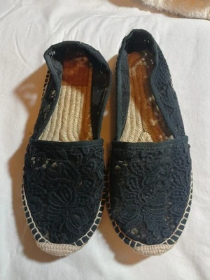 Tory Burch Jackie Mujer Zapatos Sin Cordones Alpargatas Encaje Estampado Floral Negro... Foto 1 de 4