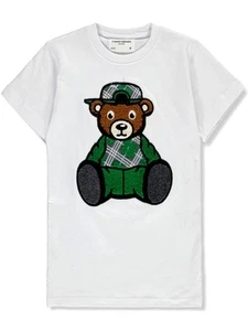 FWRD Boys' Chenille Bear T-Shirt Color: white/green Size: 4 - Picture 1 of 1