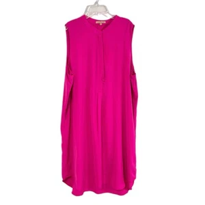 Gibson Latimer Dress XL Hot Pink Sleeveless Quarter Zipper Lined Career - Picture 1 of 8