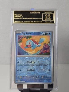 2024 Pokemon Mew EN-151 151 5-Pack Mini Tins #007 Squirtle Gold Crown 9.5 - Bild 1 von 4