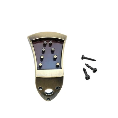 Bronze Metal Triangle Mandolin Tailpiece Parts For 8 String Arched Top Mandoline - Image 1 of 4