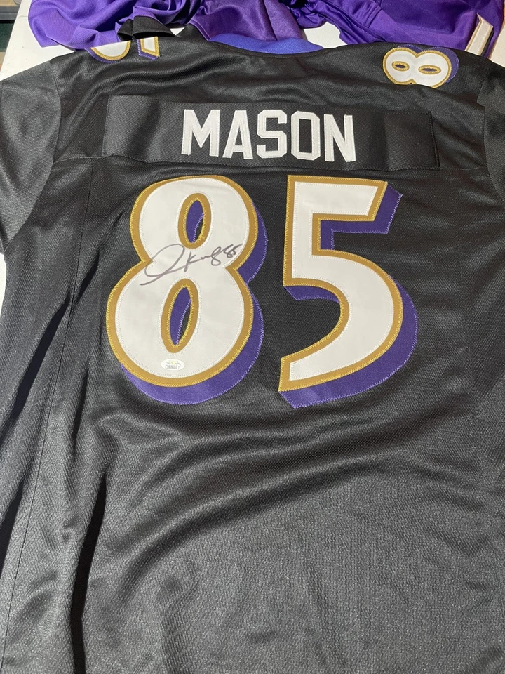 Derrick Mason Signed Jersey (JSA)Baltimore Ravens - Image 1 of 1