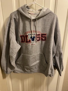 Vintage Disneyland L Hoodie Mickey Head Embroidered Pullover Large Lg Gray 55 - Picture 1 of 8