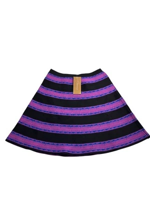 Francesca's Miami Womens A-Line Skirt Striped Size S Knee Length New - Image 1 of 4