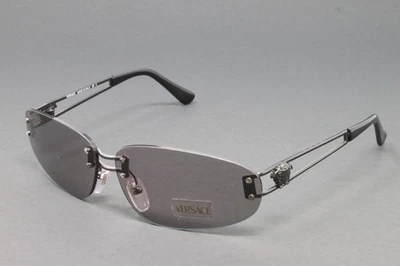 Vintage Versace Sunglasses X53-89M/450 Black Unisex Metal Rimless Medusa Frames - Image 1 of 4