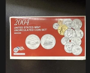 2004 United States Mint Uncirculated Coin Set Philadelphia Denver - Picture 1 of 7