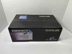 Cartucho de tinta cian de alto rendimiento Lexmark X560H2CG sellado de fábrica OEM - Imagen 1 de 2