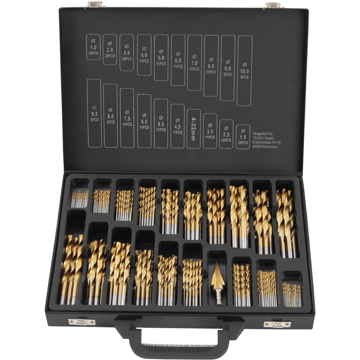 Titan-Kegelsenker Set, 3-teilig – Für Holzfasen, Größen 12, 16, 19 Mm, HSS Mit Titan-Beschichtung, Sechskant-Schaft