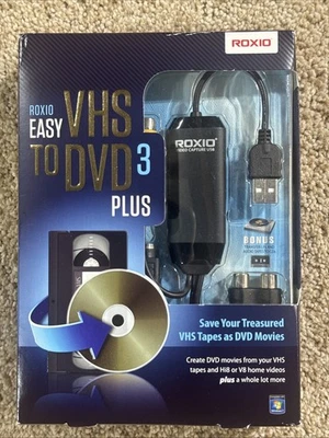 Roxio Easy VHS to DVD 3 Plus Converter USB Video Capture NEW Model 251000 - Image 1 of 3