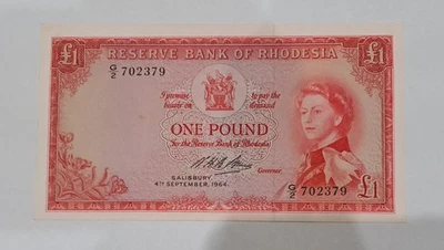 Rhodesia 1964 1£ P25b Unc/aunc Foto 1 de 2