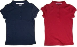 IZOD Girls School Uniform  Short Sleeve Polo Shirts NWT Size  6/6X  - Picture 1 of 6