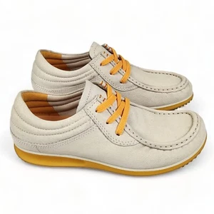 Ecco Mind Moccasin Sneaker Lace Up Womens 6-6.5 Limited Edition Shadow White - Picture 1 of 13