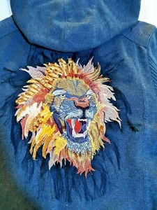 Lion Jaws Large Handmade Embroidered Patch for Jacket Back - Picture 1 of 8