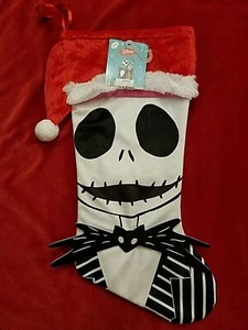 SANTA JACK SKELLINGTON The Nightmare Before Christmas STOCKING 18" Disney NEW - Picture 1 of 3