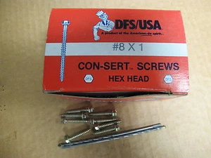 Tornillos de cabeza hexagonal DFS/USA Con-Sert #8 X 1" 300ct con 3 brocas - Imagen 1 de 4