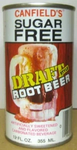 CANFIELD'S SUGAR FREE DRAFT ROOT BEER 12oz ss Soda CAN,  Chicago ILLINOIS 1970's - Picture 1 of 5