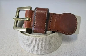 Coach Belt Natural Linen Leather sz 30" 75 cm unisex - Picture 1 of 23