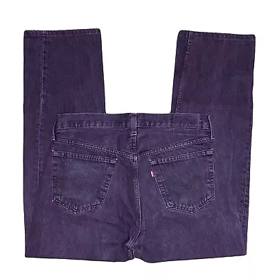 Vintage 80s Levis 501 Jeans Mens Size 34x34 (34x30) Purple Dyed Denim USA Made - Image 1 of 4