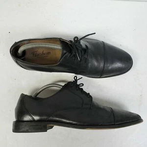 Florsheim Montinaro Derby Dress Shoes Mens 9 D11738 Black Leather Oxford Lace Up - Picture 1 of 8