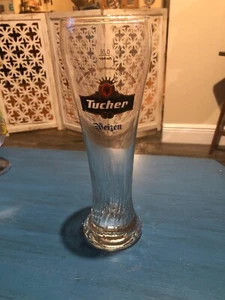 Tucher Weizen 0.5 Liter German Wheat Swirl-Pattern Beer Tall Glass NEW - Picture 1 of 1