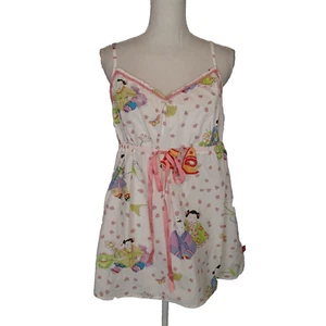 Nick & Nora XXL Geisha asian Floral chemise Pajama Tank Sleeveless sleepwear - Picture 1 of 15