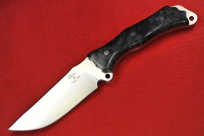 Busse Custom Park Ranger .15" hoja INFI satinada, mango de madera Buckeye Burl completo Foto 1 de 4