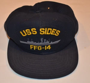 USS Sides FFG-14 Embroidered Navy Blue Baseball Cap- fully adjustable - Bild 1 von 5