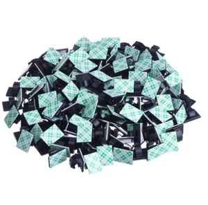 100pcs Cable Clips Self-Adhesive Cord Management Wire Holder Organizer Clamps - Afbeelding 1 van 7