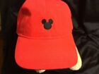 Disney Mickey Mouse Hat Logo Cap Red Strap Back Adjustable Hat Mens/womans