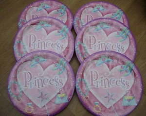 Princess Birthday Paper Plates x 48 Amscan 9" 22.9cm Party Card FREE post - Picture 1 of 3