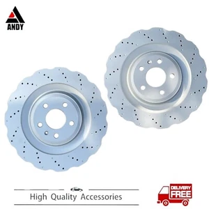 2× For Audi RS7 Models 2014-2018 Front Disc Brake Rotors Pair 4G0615301AH - Picture 1 of 11