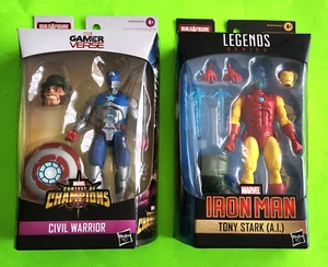 Marvel Legends Iron Man Tony Stark A.I & Civil Warrior Action Figures-NEW/SEALED - Picture 1 of 4