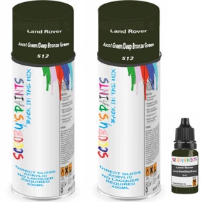 For Land Rover Paint Spray Ascot Green/Deep Bronze Green 512 Car Twin Pack - Picture 1 of 8