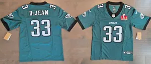Philly Eagles #33 Cooper DeJean Stitched Midnight Green FUSE SB LIX Patch Jersey - Picture 1 of 3