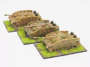 15MM WW2 PISTOLE D'ASSALTO TEDESCHE STUG IV X 3. DIPINTO. BLU 484 - Foto 1 di 4