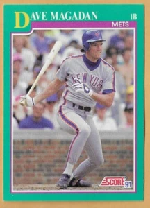 DAVE MAGADAN NEW YORK METS #190 - SCORE NM-MT 1991 - Picture 1 of 2