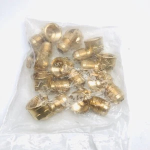 LOT OF 10 BRASS 1/2" X 1/2" ELBOW FEMALE NPT 45 DEGREE FLARE 90DEGREE TUB FITTIN - Picture 1 of 3