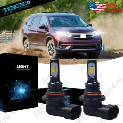 For Honda Pilot 2006-2019 9005 White HKW High Beam LED Headlight Blubs Qty 2 - Image 1 of 4