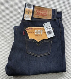 Levis 501 Original Jeans Mens Shrink To Fit Button Fly Size 31x36 - Picture 1 of 6